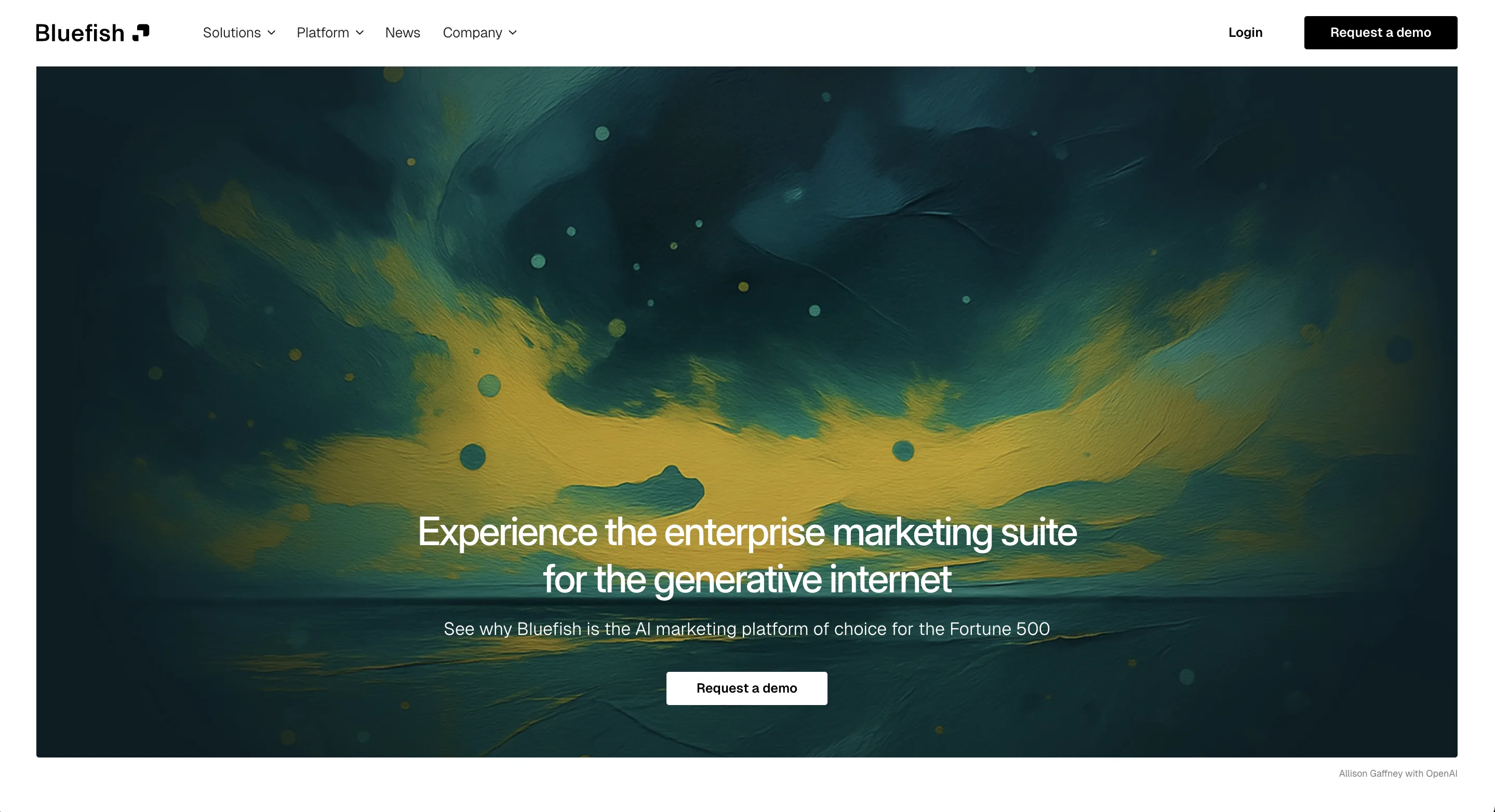 Bluefish AI homepage (captured July 2026)